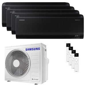 Condizionatore Samsung Windfree Black quadri split 7000+7000+7000+12000 BTU inverter A++ wifi unità esterna 8 kW