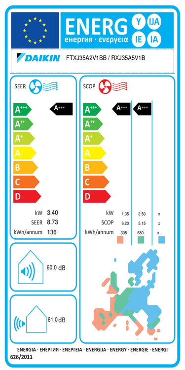 Condizionatore Daikin Emura 3 12000 BTU R32 Inverter A+++ WiFi Nero