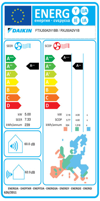 Condizionatore Daikin Emura 3 18000 BTU R32 inverter A++ con WiFi bianco