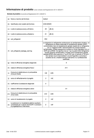 Condizionatore Vaillant climaVAIR plus monosplit 9000 BTU R32 INVERTER A++