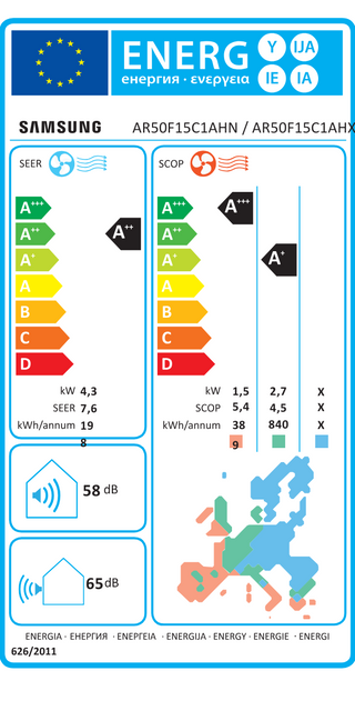 Condizionatore Samsung Cebu S2 15000 BTU inverter Wi-Fi A++/A+