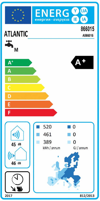 Scaldabagno a pompa di calore Atlantic Calypso VM 100 classe A+