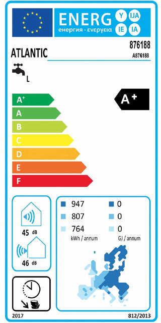 Scaldabagno a pompa di calore Atlantic Calypso VM 150 classe A+