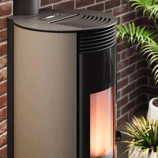 Stufa a pellet Cadel Spin Plus 9 8,5 kW ad aria canalizzata WiFi Light Bronze