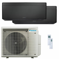 Condizionatore Daikin Stylish Total Black dual split 9000+9000 BTU inverter A++ wifi unità esterna 4 kW Daikin