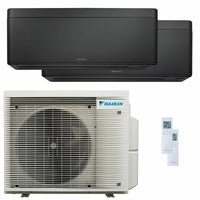 Condizionatore Daikin Stylish Total Black dual split 9000+12000 BTU inverter A+++ wifi unità esterna 5 kW