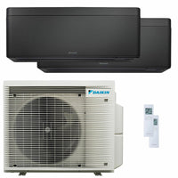 Condizionatore Daikin Stylish Total Black dual split 9000+12000 BTU inverter A+++ wifi unità esterna 5 kW