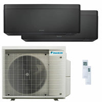 Condizionatore Daikin Stylish Total Black dual split 12000+12000 BTU inverter A+++ wifi unità esterna 5 kW Daikin