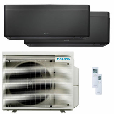 Condizionatore Daikin Stylish Total Black dual split 12000+12000 BTU inverter A+++ wifi unità esterna 5 kW