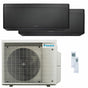 Condizionatore Daikin Stylish Total Black dual split 12000+12000 BTU inverter A+++ wifi unità esterna 5 kW
