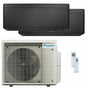 Condizionatore Daikin Stylish Total Black dual split 7000+15000 BTU inverter A+++ wifi unità esterna 5 kW Daikin