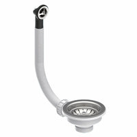 Piletta Valsir per lavello 3"1/2 con cestello e troppopieno tondo