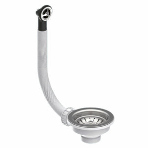 Piletta Valsir per lavello 3"1/2 con cestello e troppopieno tondo