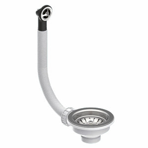 Piletta Valsir per lavello 3"1/2 con cestello e troppopieno tondo Valsir