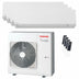 Condizionatore Toshiba SHORAI Edge White quadri split 5000+5000+7000+16000 BTU inverter A++ wifi unità esterna 8 kW Toshiba