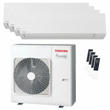Condizionatore Toshiba SHORAI Edge White quadri split 12000+12000+12000+12000 BTU inverter A++ wifi unità esterna 8 kW