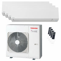 Condizionatore Toshiba SHORAI Edge White quadri split 7000+9000+9000+12000 BTU inverter A++ wifi unità esterna 8 kW