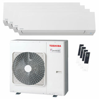 Condizionatore Toshiba SHORAI Edge White quadri split 7000+9000+9000+12000 BTU inverter A++ wifi unità esterna 8 kW