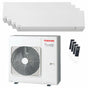 Condizionatore Toshiba SHORAI Edge White quadri split 5000+5000+9000+16000 BTU inverter A++ wifi unità esterna 8 kW