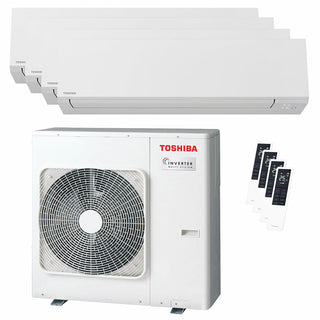 Condizionatore Toshiba SHORAI Edge White quadri split 7000+9000+9000+12000 BTU inverter A++ wifi unità esterna 8 kW Toshiba