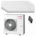 Condizionatore Toshiba SHORAI Edge White quadri split 5000+5000+7000+12000 BTU inverter A++ wifi unità esterna 8 kW Toshiba