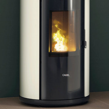 Stufa a pellet Cadel Sound 5 UP ad aria 5,5 kW - WiFi BIANCO