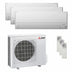 Condizionatore Mitsubishi Electric Serie BT trial split 9000+12000+12000 BTU R32 Inverter A++ WiFi unità esterna 5.4 kW