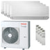 Condizionatore Toshiba Seiya Classic 2025 quadri split 5000+5000+7000+12000 BTU inverter A++  unità esterna 8 kW Toshiba