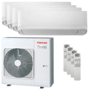 Condizionatore Toshiba Seiya Smart quadri split 5000+5000+7000+12000 BTU inverter A++ wifi unità esterna 8 kW Toshiba