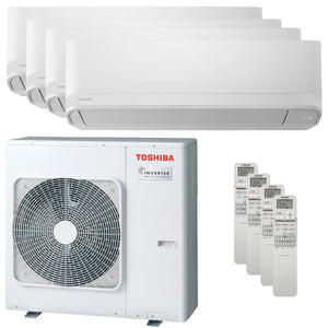 Condizionatore Toshiba Seiya Smart quadri split 7000+9000+9000+12000 BTU inverter A++ wifi unità esterna 8 kW