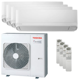 Condizionatore Toshiba Seiya Smart quadri split 7000+9000+9000+12000 BTU inverter A++ wifi unità esterna 8 kW