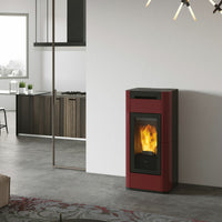 Stufa a pellet Edilkamin Tera H 30 Evo 30 kW Idro WiFi bordeaux