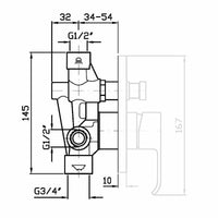 Corpo incasso vasca-doccia Zucchetti R99684
