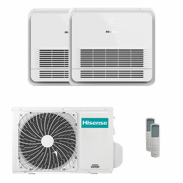 Condizionatore Hisense Console AKT dual split 9000+12000 BTU inverter A++  unità esterna 5 kW