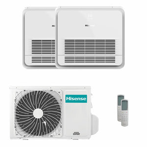 Condizionatore Hisense Console AKT dual split 9000+9000 BTU inverter A++  unità esterna 4.1 kW Hisense