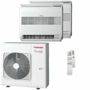 Condizionatore Toshiba Console J2 dual split 12000+18000 BTU inverter A+++  unità esterna 8 kW