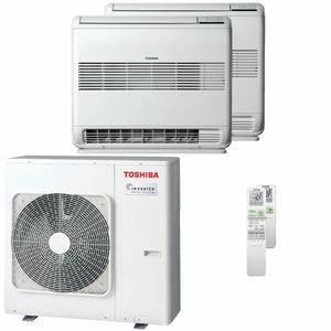 Condizionatore Toshiba Console J2 dual split 12000+18000 BTU inverter A+++  unità esterna 8 kW