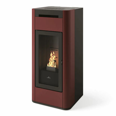 Stufa a pellet Edilkamin Tera H 30 Evo 30 kW Idro WiFi bordeaux Edilkamin