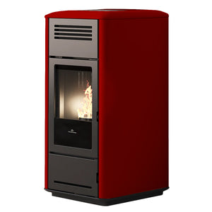 Stufa a pellet Edilkamin Milla H 15 Up bordeaux 15 kW ad acqua wifi