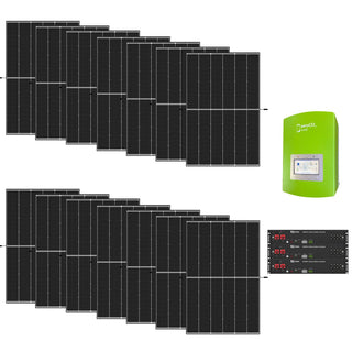 Kit fotovoltaico 6 kW con 14 pannelli fotovoltaici Trina Solar 450 W + Inverter Energy 6 kW + 3 batterie di accumulo Energy Dyness 2,4 kW Trina Solar