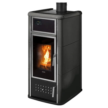 Stufa a legna Klover Belvedere 20 26 kW Idro + kit ACS Matt Black Klover