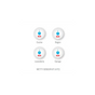 Sensore di bagnato Ge- Wetty Sensor  Kit composto da 4 sensori wireless ricaricabili