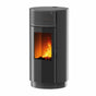 Stufa a pellet Girolami Round 14 13 kW ad aria WiFi - Nero