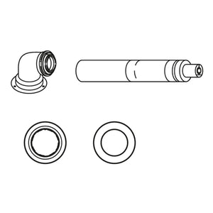 Kit scarico fumi coassiale orizzontale Bosch FC-SET60-C13X Ø60/100 mm - SERIE CONDENS