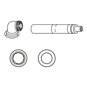 Kit scarico fumi coassiale orizzontale Bosch FC-SET60-C13X Ø60/100 mm - SERIE CONDENS  BOSCH