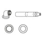 Kit scarico fumi coassiale orizzontale Bosch FC-SET60-C13X Ø60/100 mm - SERIE CONDENS  BOSCH