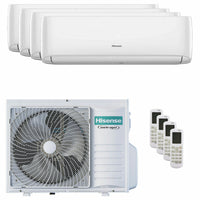 Condizionatore Hisense Hi-Comfort 2025 quadri split 7000+7000+12000+12000 BTU inverter A++ wifi unità esterna 8 kW Hisense