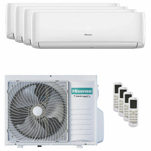 Condizionatore Hisense Hi-Comfort 2025 quadri split 7000+7000+7000+12000 BTU inverter A++ wifi unità esterna 8 kW