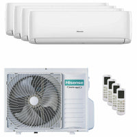 Condizionatore Hisense Hi-Comfort 2025 quadri split 7000+7000+7000+18000 BTU inverter A++ wifi unità esterna 8 kW