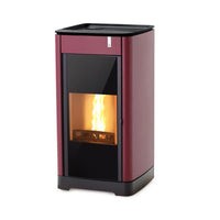 Stufa policombustibile Girolami Furni 18 bordeaux 18 kW idro + kit acs Girolami